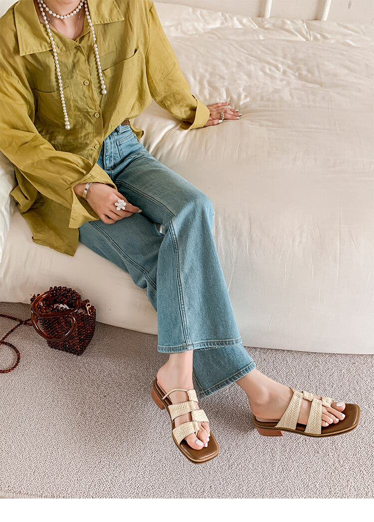 Karin Luna Hot-Selling Series~Resort style with inherent appeal Designed thong sandals