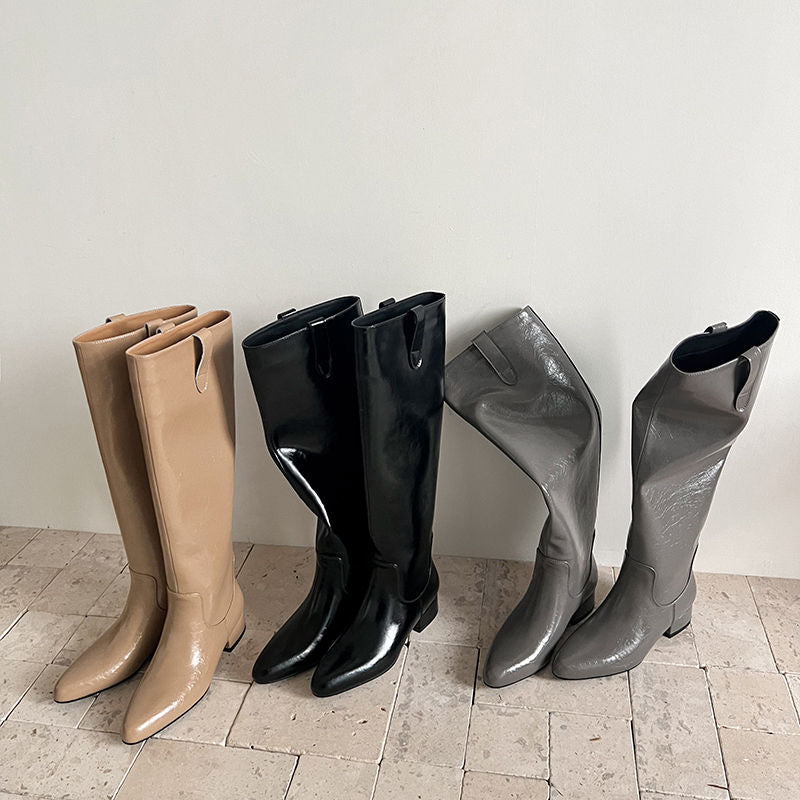 Karin Luna In Stock In Stock Classic Slip-On Straight Long Boots