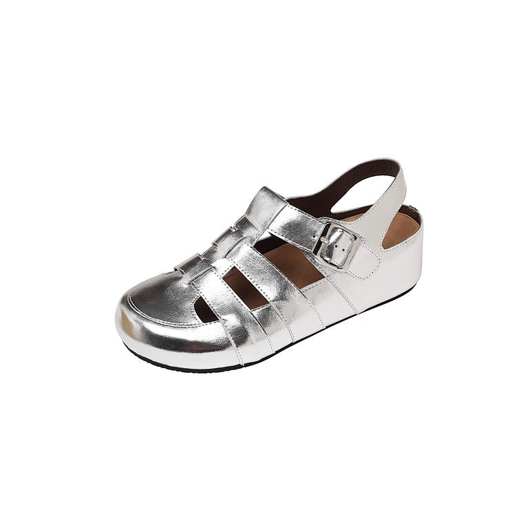 Karin Luna Full Layer Inside and Out~Basic Versatile Perforated Round Toe Birkenstock Shoes