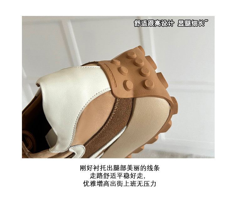 Karin Luna Casual Shoes Series~  In Stock Hot-Selling Versatile Lace-Up Thick-Soled Deep Mouth Single Shoes