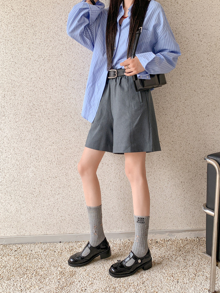 Karin Luna In Stock Spot Goods  Color Matching t Round Toe British Style Single Shoes