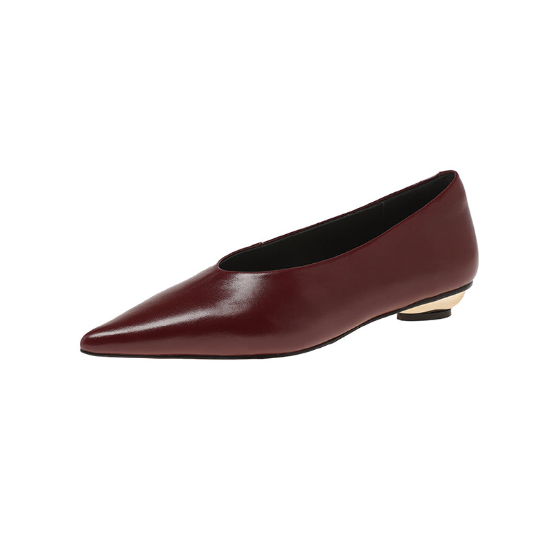 Karin Luna In Stock Spot Goods Classic three-color pointed toe metal heel shoes