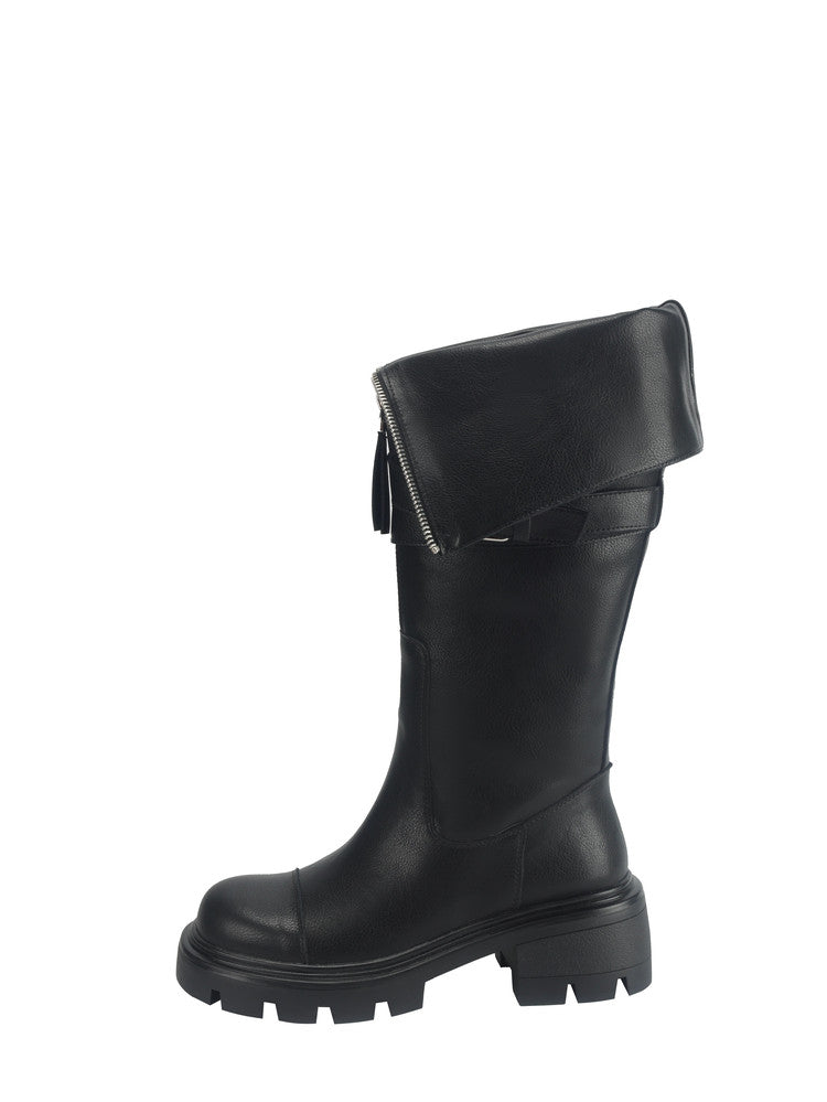 Karin Luna In Stock In-stock Foldable Niche Thick-soled Knight Boots