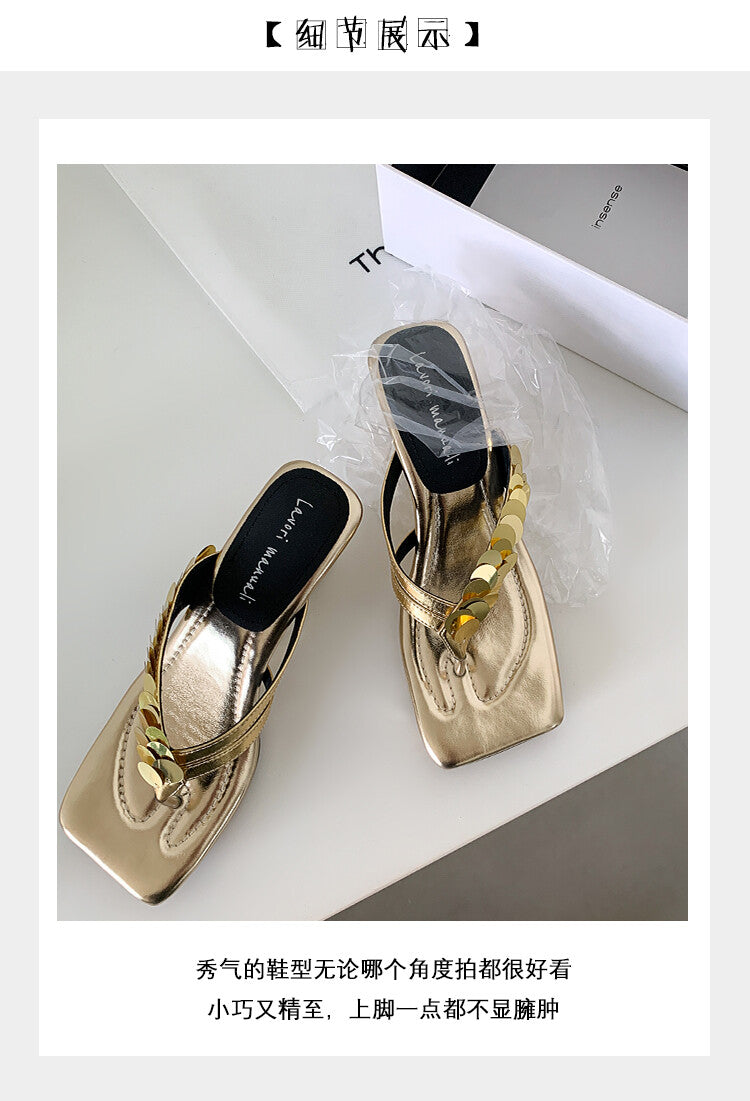 Karin Luna Exquisite Daughter~t Footrest with Rhinestones for a Sofa-like Feel  Sequin Flip-Flops