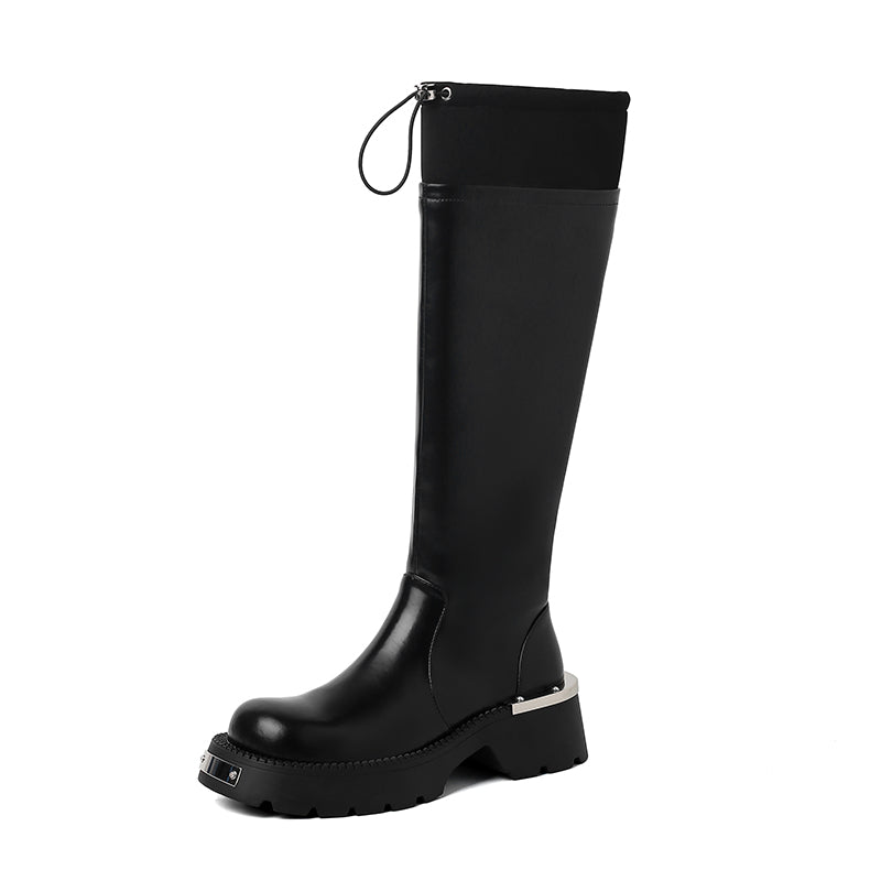 Karin Luna In Stock Spot Goods Thick-soled Casual Versatile Elegant Knight Boots