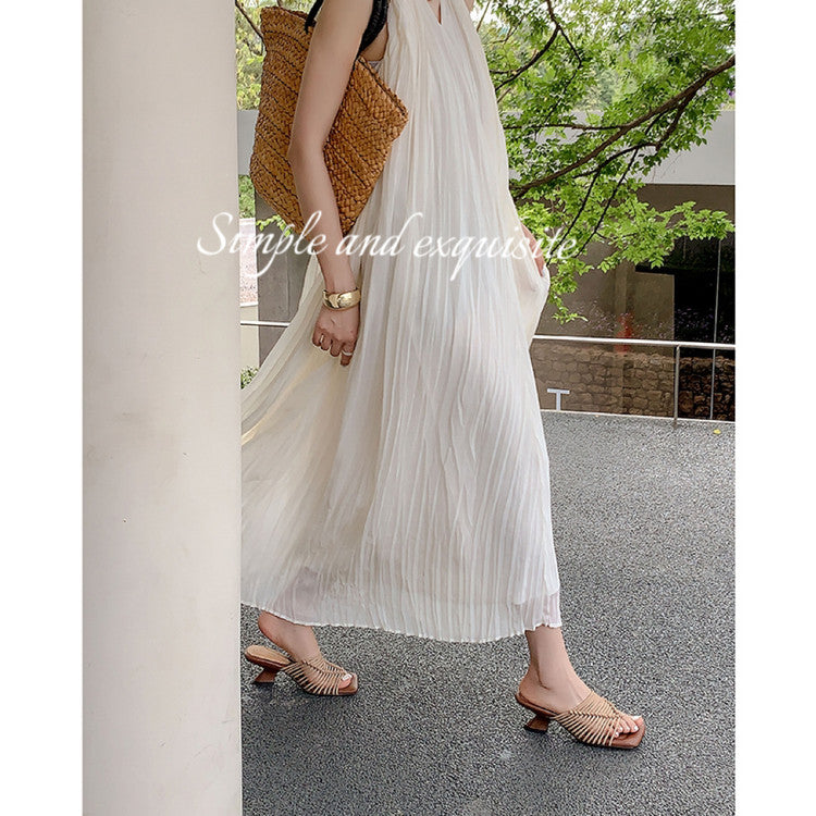 Karin Luna Bestseller Woven Vacation Style Series~ Elegant High Heel Slippers