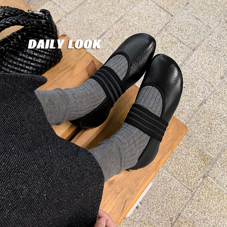 Karin Luna Full Layer Inside and Out~Basic Versatile Hidden Heel Granny Flats