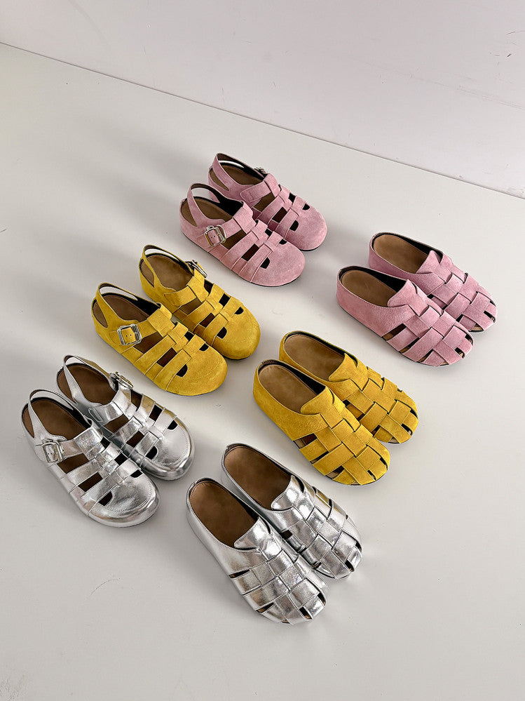 Karin Luna Full Layer Inside and Out~Basic Versatile Perforated Round Toe Birkenstock Shoes