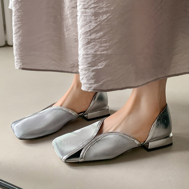 Karin Luna In Stock Spot Goods  Square Toe Mesh Sandals