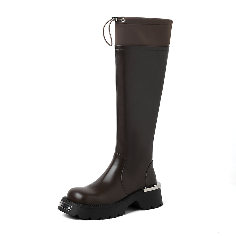 Karin Luna In Stock Spot Goods Thick-soled Casual Versatile Elegant Knight Boots