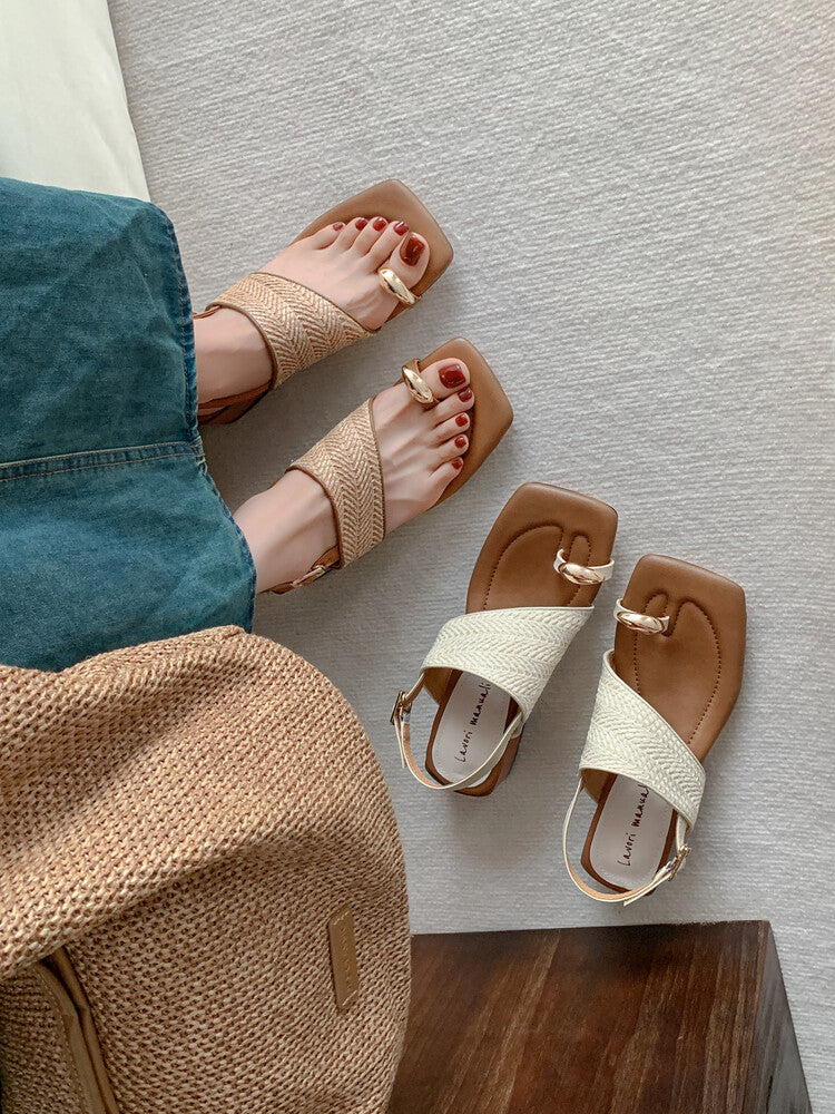 Karin Luna Hot Item Hot Item Spot Goods Featured Bestsellers Holiday Style Woven Sofa Sandals