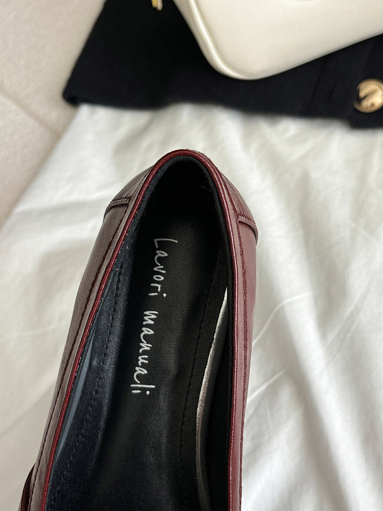 Karin Luna In Stock Spot Goods Basic Versatile British Style Single Shoes