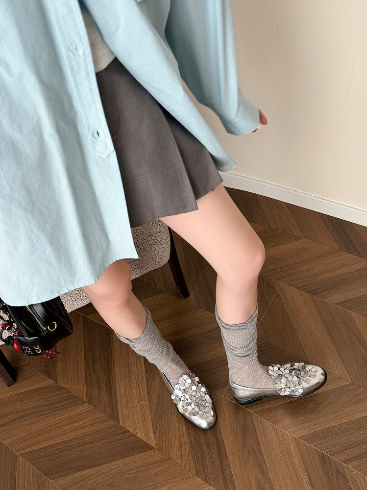 Karin Luna Casual Shoes Series~  Spot Goods In Stock Floral British Style Deep Mouth Single Shoes
