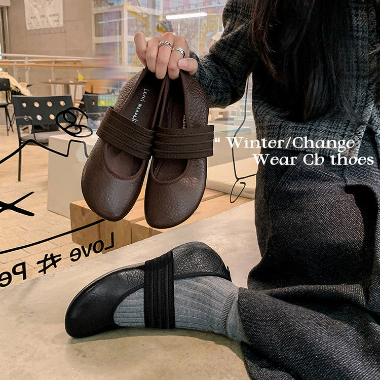 Karin Luna Full Layer Inside and Out~Basic Versatile Hidden Heel Granny Flats