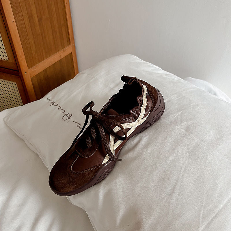 Karin Luna Casual Shoes Series~  In Stock Hot-Selling Versatile Lace-Up Deep Mouth Flats