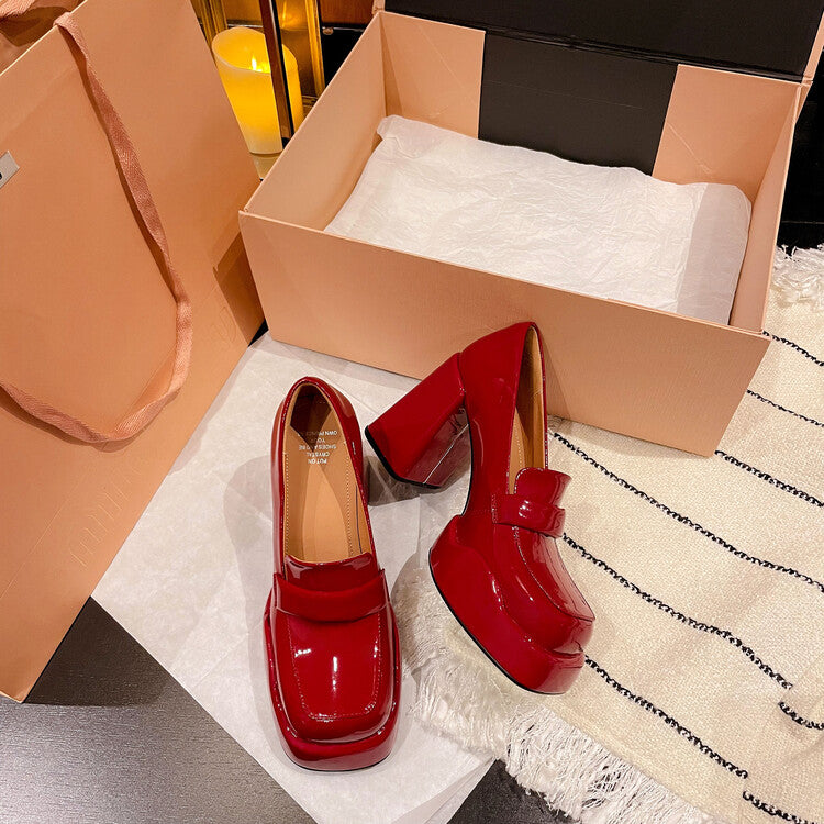 Karin Luna ck Popular Hot Girl Red high heels Full leather inside and out Cow Patent Leather Super High Heel