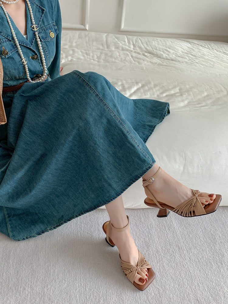 Karin Luna Handwoven Vacation Style~In stock Casual Versatile Sandals