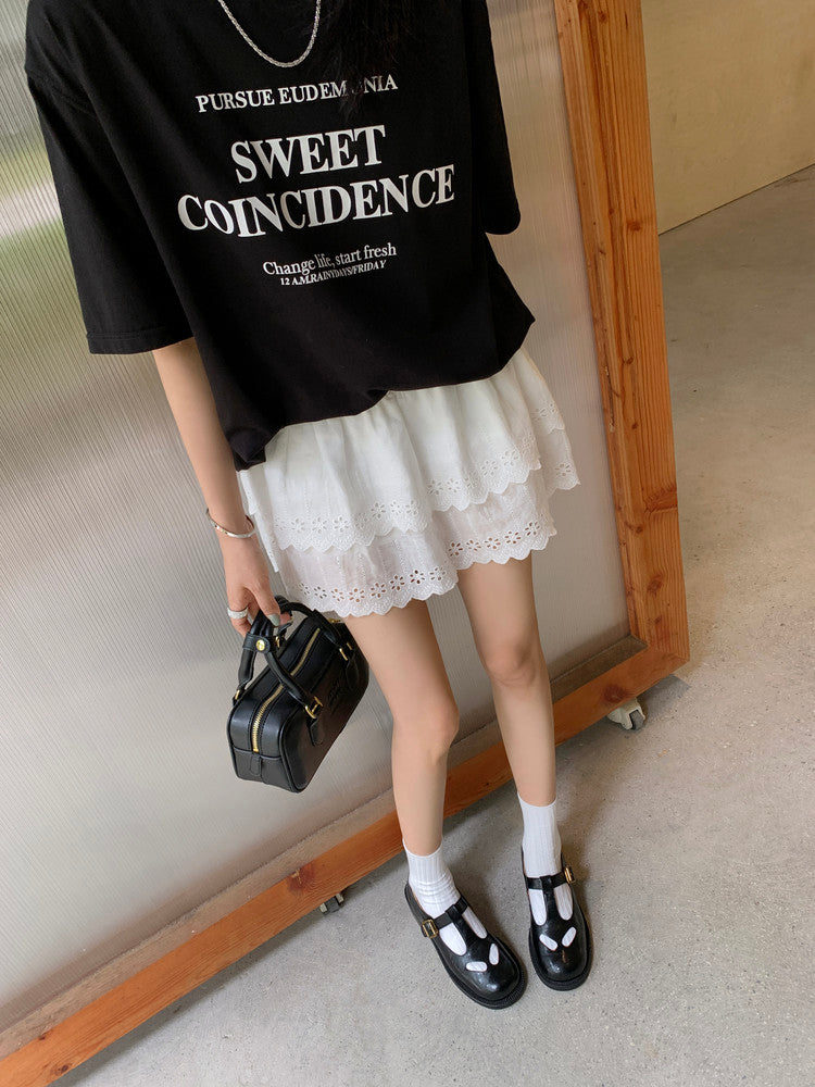 Karin Luna In Stock Spot Goods Minimalist Retro British Style Irregular Hollow Single Shoes