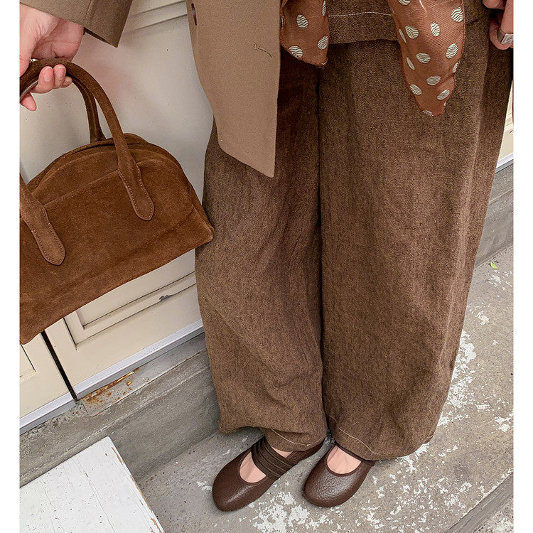Karin Luna Full Layer Inside and Out~Basic Versatile Hidden Heel Granny Flats
