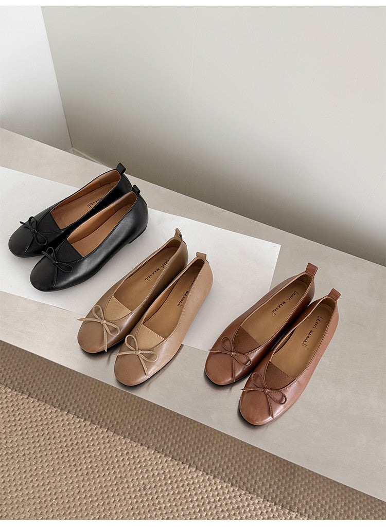 Karin Luna Full Layer Inside and Out~Basic Versatile Bow Hidden Heel Shoes