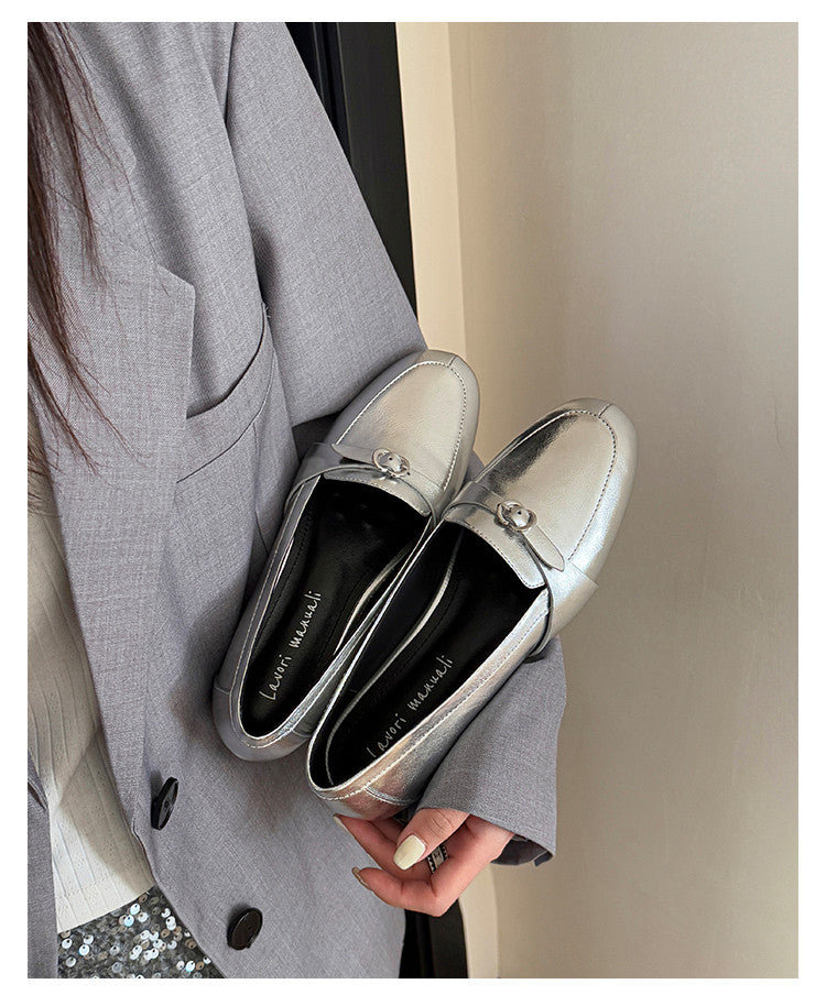 Karin Luna In Stock Spot Goods Basic Versatile British Style Single Shoes