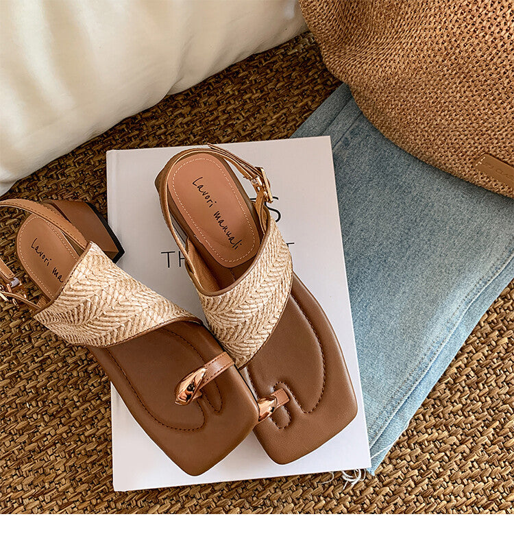 Karin Luna Hot Item Hot Item Spot Goods Featured Bestsellers Holiday Style Woven Sofa Sandals