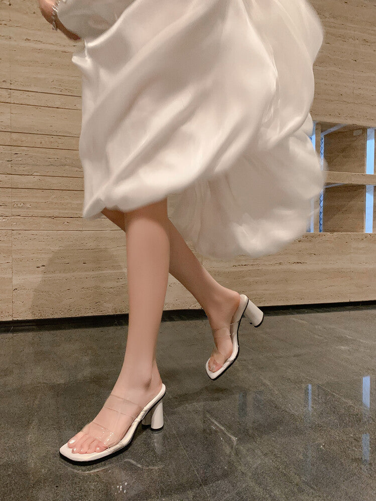 Karin Luna Cinderella's Crystal Shoes~Spot Goods Spot Goods  Increase height without tiring the feet Super Soft Sofa Transparent Slippers