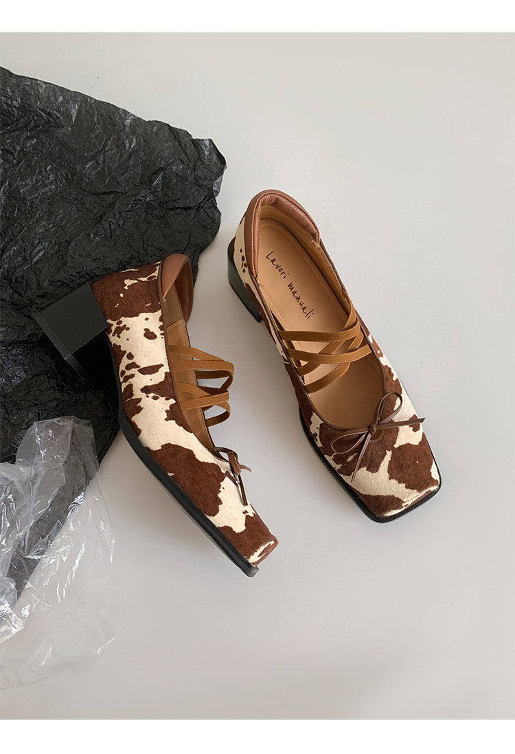 Karin Luna Hot Item Hot Item Xiaohongshu Hot Item  Comes with Bowknot Mary Jane Flats