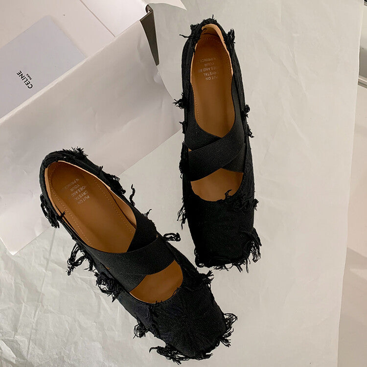 Karin Luna Chinese Pop is the Top Flow~ Orchid Pavilion Preface  New Chinese Style National Aesthetics Retro Cross Strap Mary Jane Shoes