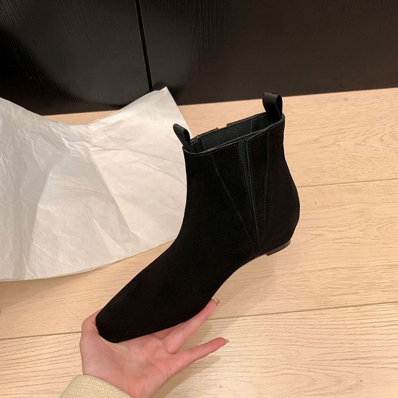 Karin Luna Design Edition Square Toe Hidden Heel Ankle Boots