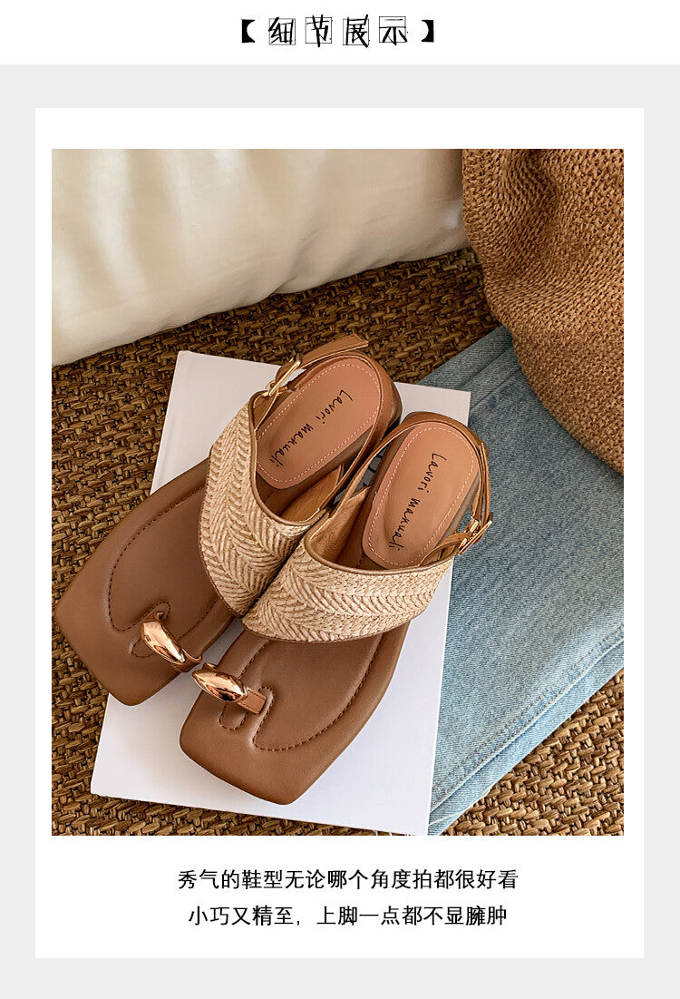 Karin Luna Hot Item Hot Item Spot Goods Featured Bestsellers Holiday Style Woven Sofa Sandals