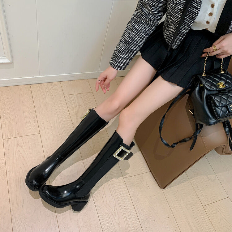 Karin Luna Bestseller Spot Goods Exquisiteness round Head Elastic Long Boots