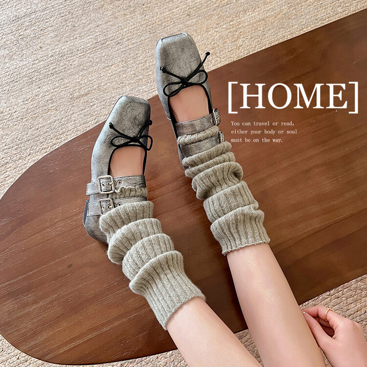 Karin Luna Future Sense silver~Spot Goods Spot Goods Hot-selling Bowknot Retro Belt Buckle Ballet Mary Jane Shoes