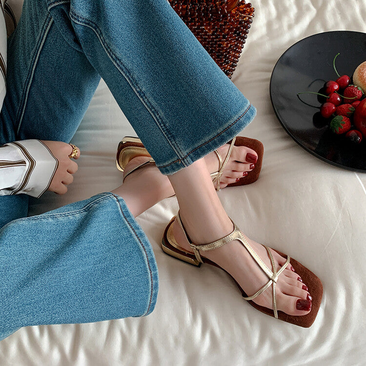 Karin Luna Bestseller Popular Featured products a Large Number of Spot Goods  Comes with data included  Thin Strap T Word Sandals