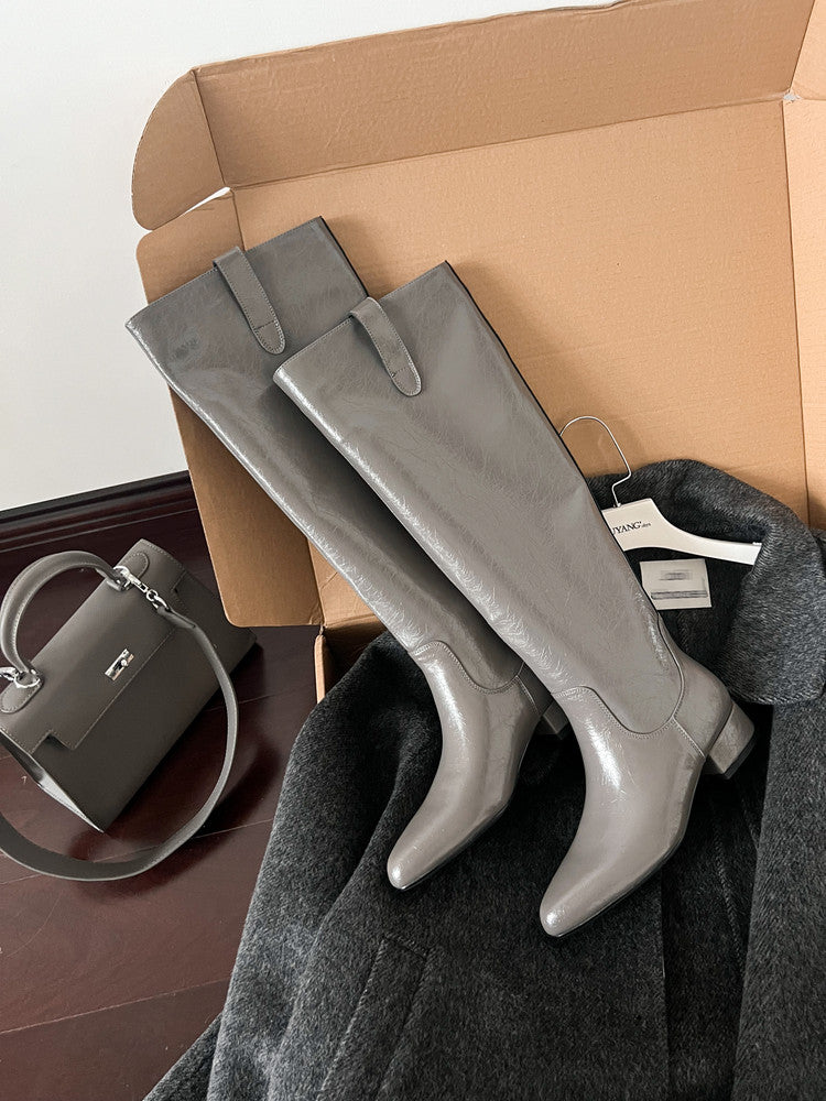 Karin Luna In Stock In Stock Classic Slip-On Straight Long Boots