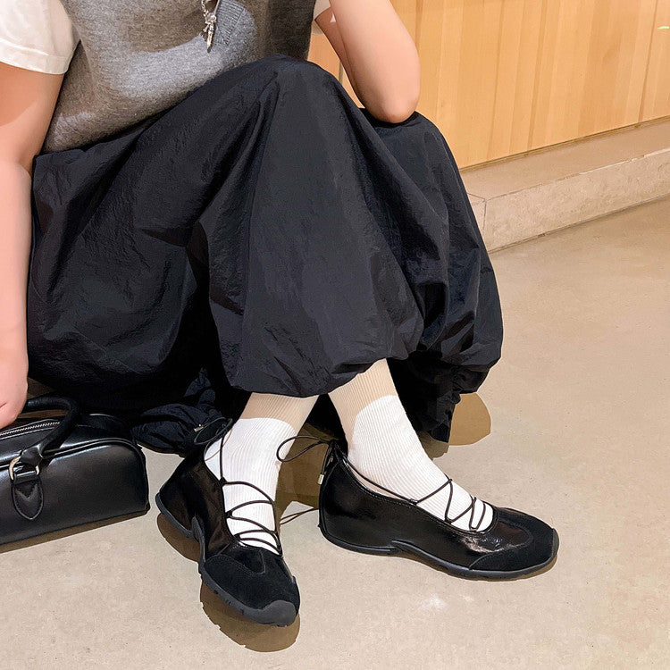 Karin Luna Basic Versatile British Style Casual Lace-up Flats