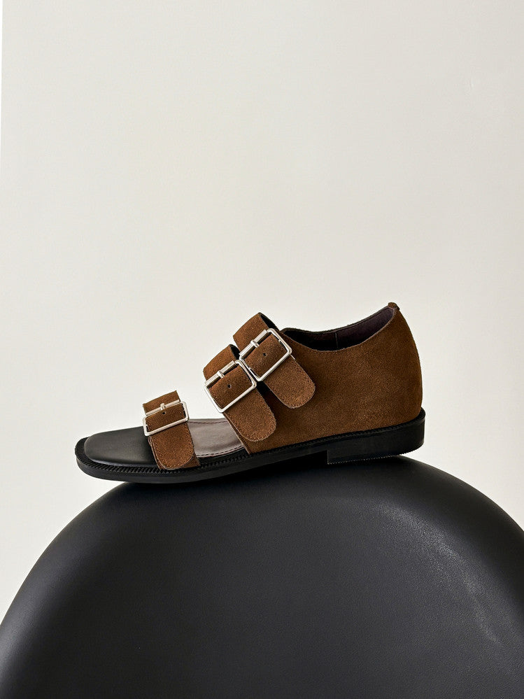 Karin Luna In Stock Spot Goods   Casual Belt Buckle Thick-soled Versatile Sandals