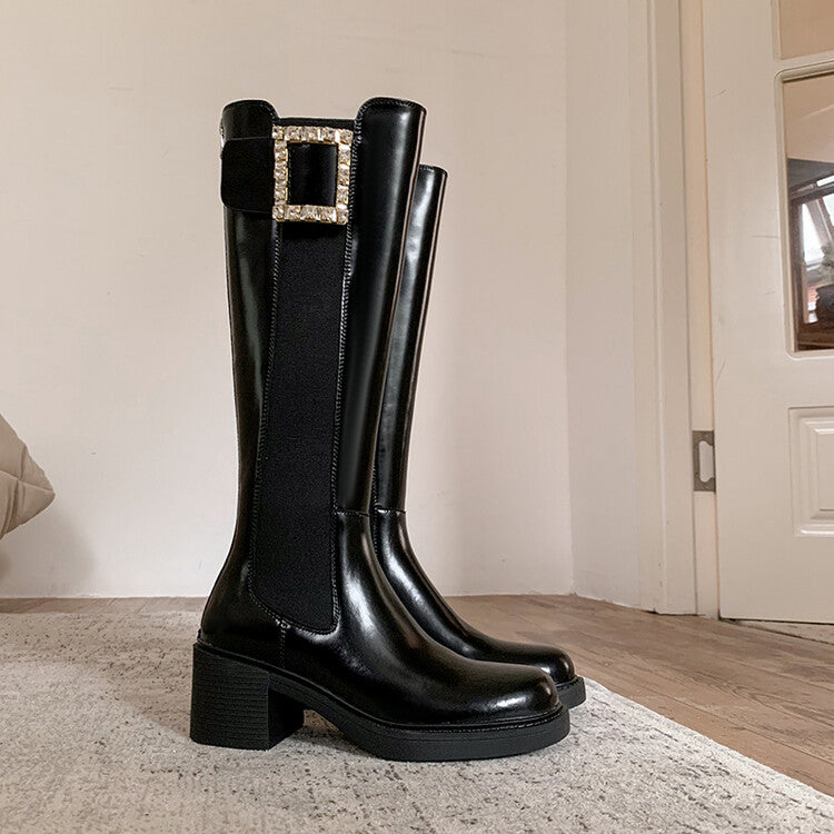 Karin Luna Bestseller Spot Goods Exquisiteness round Head Elastic Long Boots