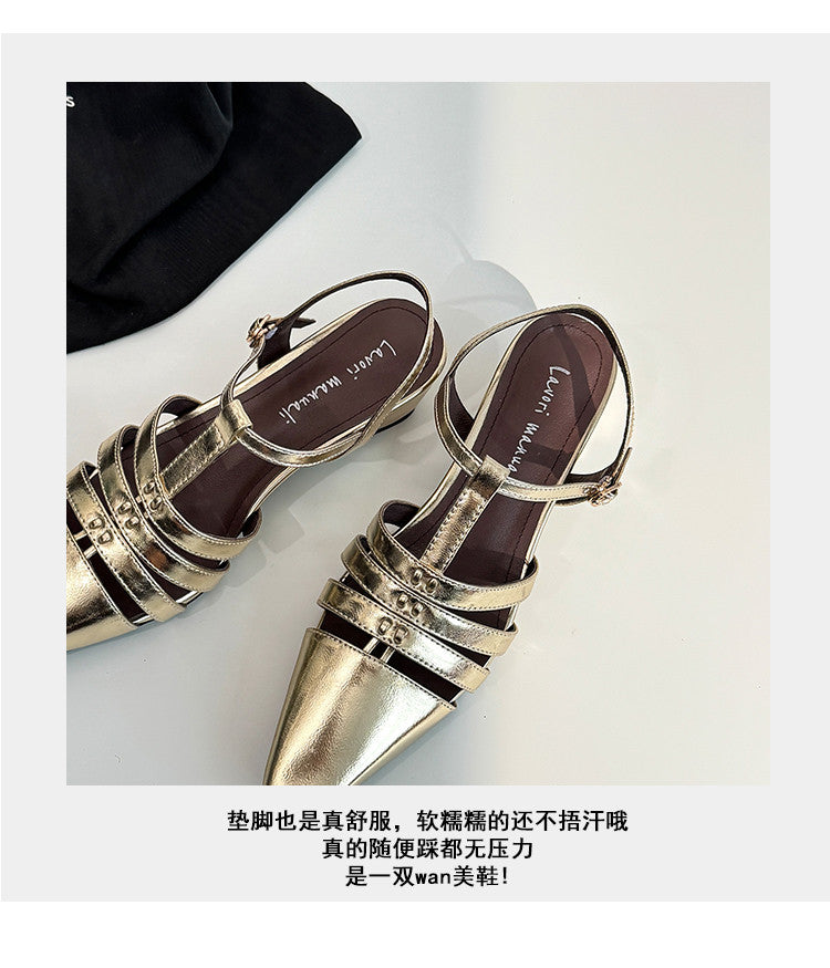 Karin Luna Classic Old Money Style Closed Toe Sandals