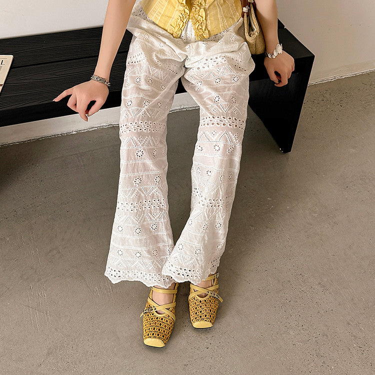 Karin Luna In Stock Spot Goods  Hot-Selling Square-Toe Woven Pig Nose Closed-Toe Slippers