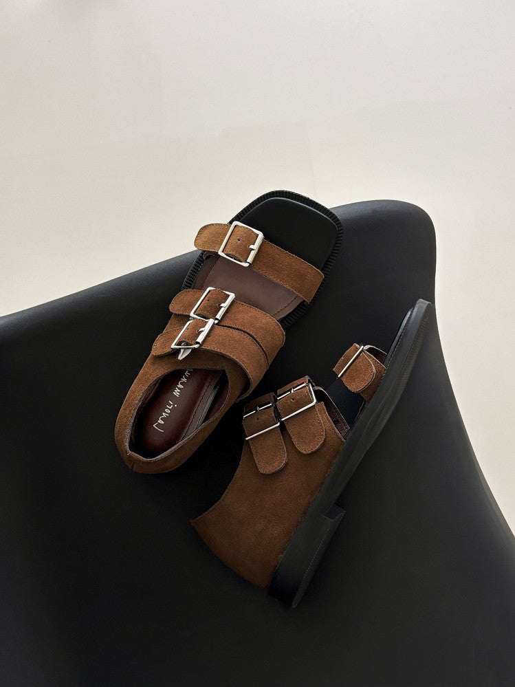 Karin Luna In Stock Spot Goods   Casual Belt Buckle Thick-soled Versatile Sandals