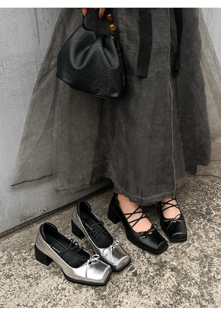 Karin Luna Hot Item Hot Item Xiaohongshu Hot Item  Comes with Bowknot Mary Jane Flats