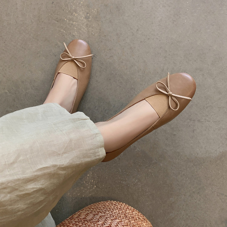 Karin Luna Full Layer Inside and Out~Basic Versatile Bow Hidden Heel Shoes