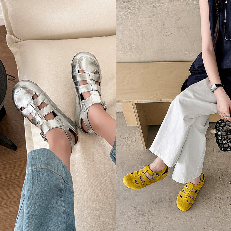 Karin Luna Full Layer Inside and Out~Basic Versatile Perforated Round Toe Birkenstock Shoes