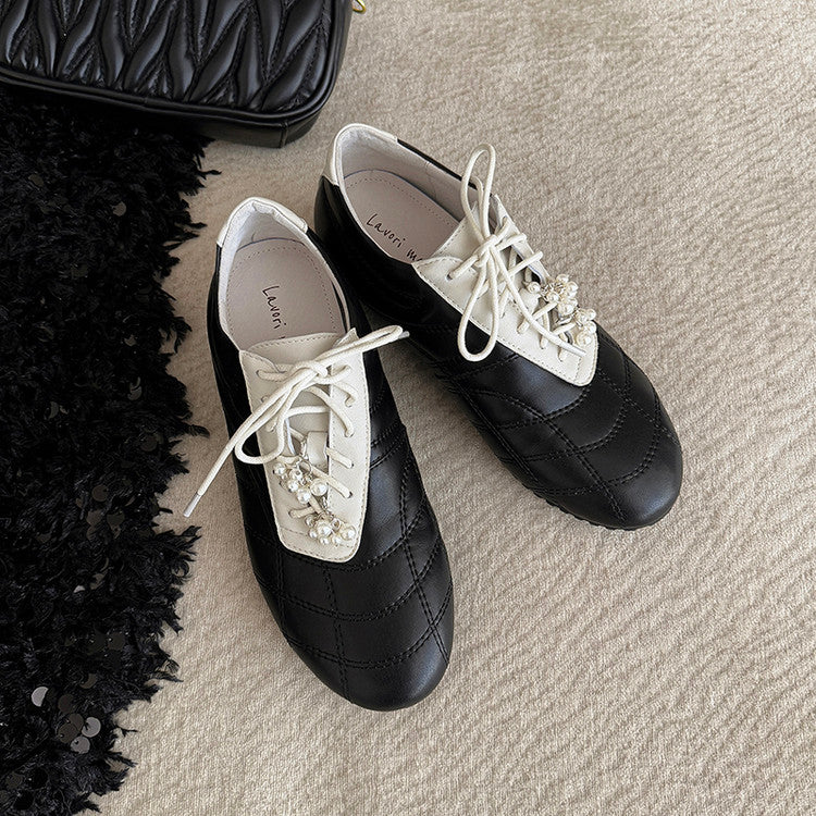 Karin Luna Casual Shoes Series~  In stock Xiaohongshu Hot-Selling Lace-Up Thick-Soled Deep Mouth Single Shoes