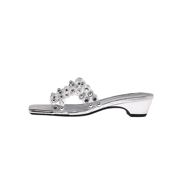 Karin Luna In Stock Spot Goods Classic versatile transparent sequin slippers