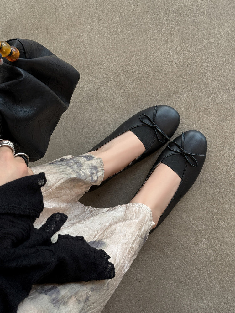 Karin Luna Full Layer Inside and Out~Basic Versatile Bow Hidden Heel Shoes