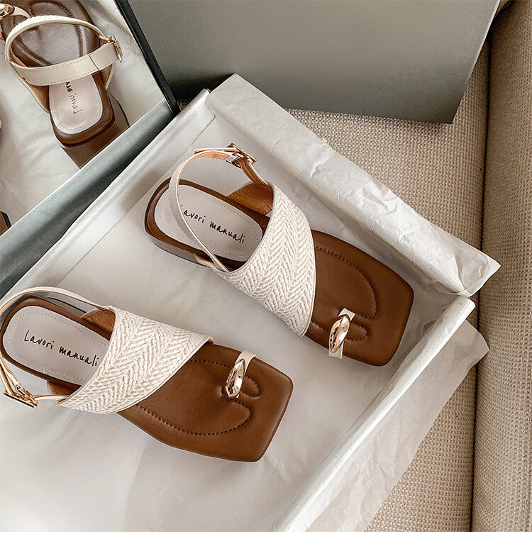 Karin Luna Hot Item Hot Item Spot Goods Featured Bestsellers Holiday Style Woven Sofa Sandals