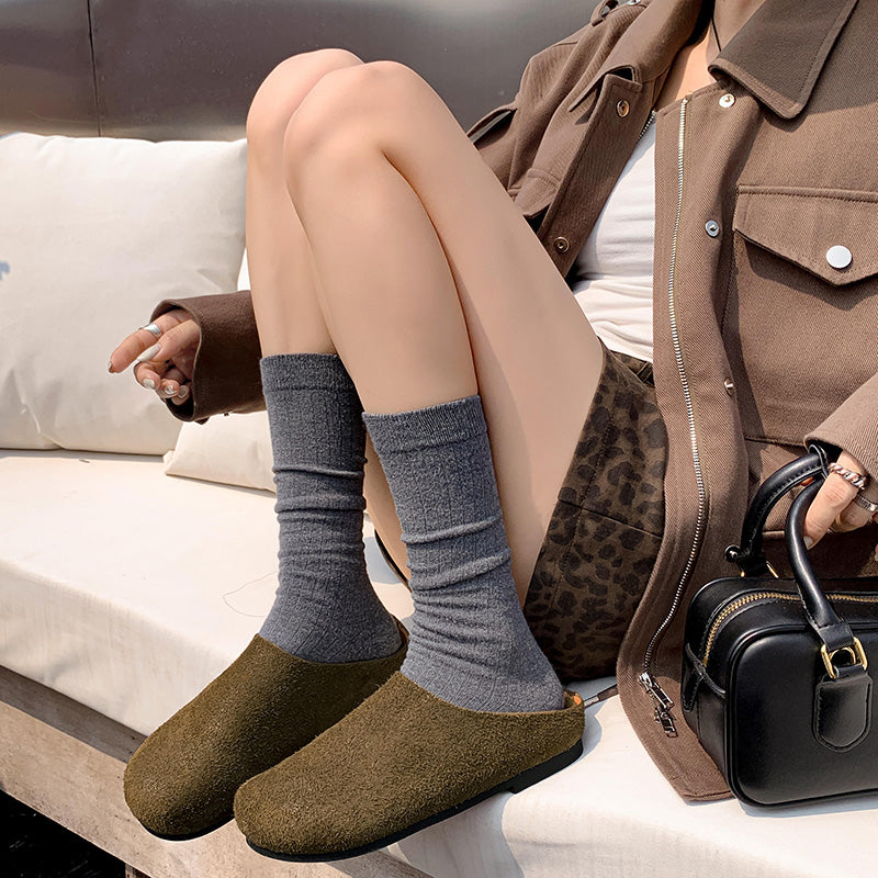 Karin Luna Full Layer Inside and Out~Spot Goods Spot Goods Basic Versatile Mules Slippers