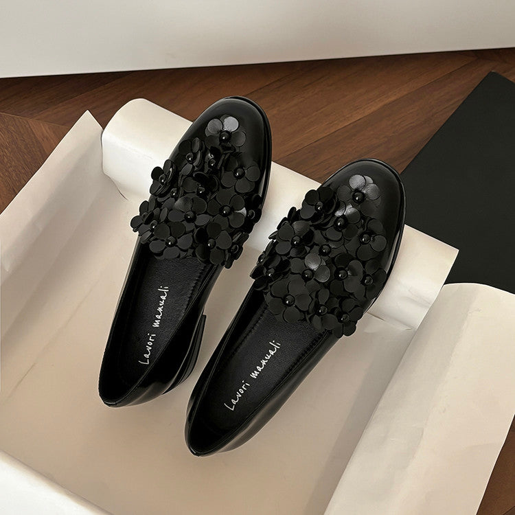 Karin Luna Casual Shoes Series~  Spot Goods In Stock Floral British Style Deep Mouth Single Shoes
